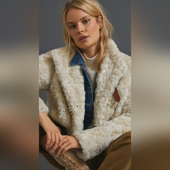 Anthropologie Faux Fur Sigrid Teddy Jacket - Picture 4 of 9